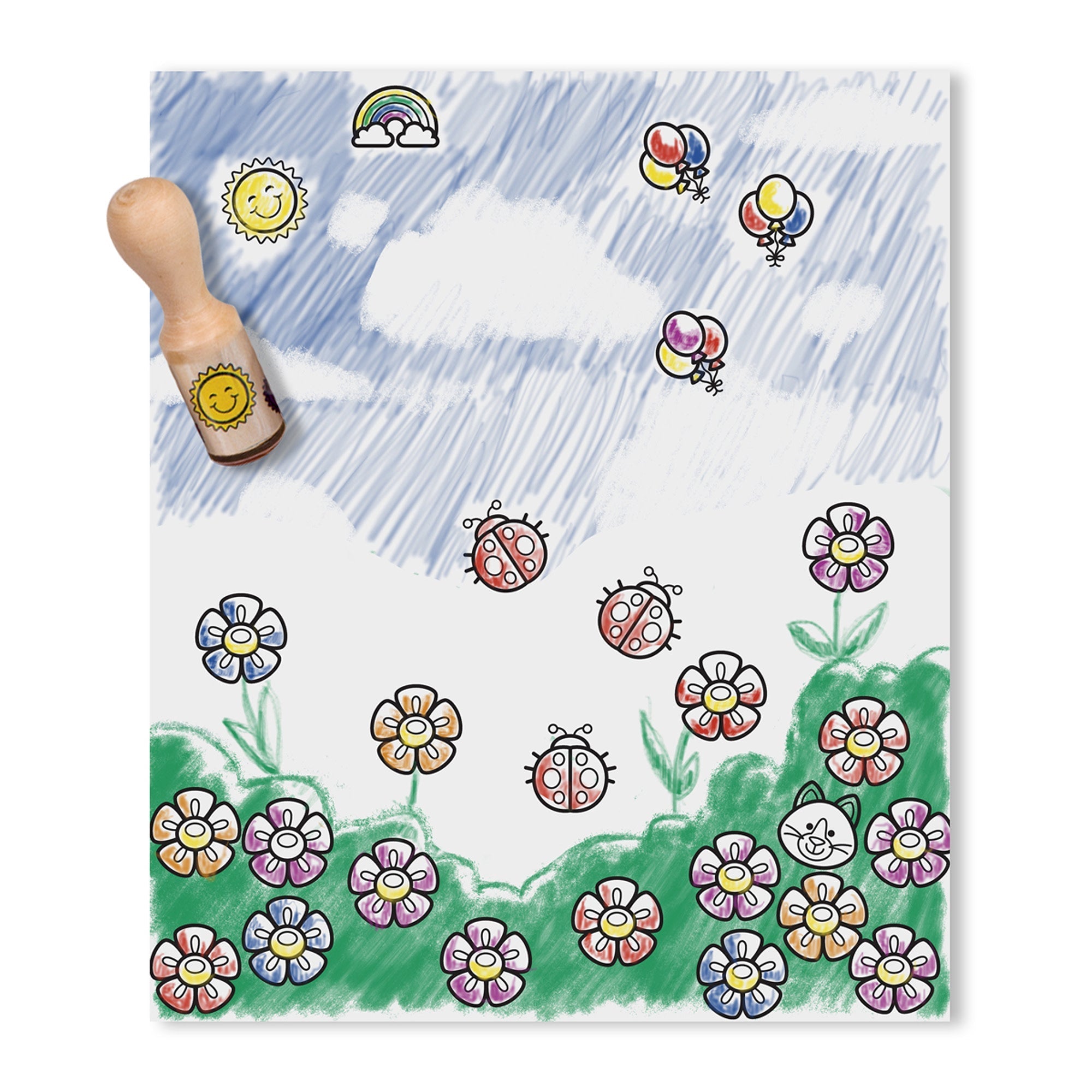 Melissa & Doug Deluxe Happy Handle Stamp Set