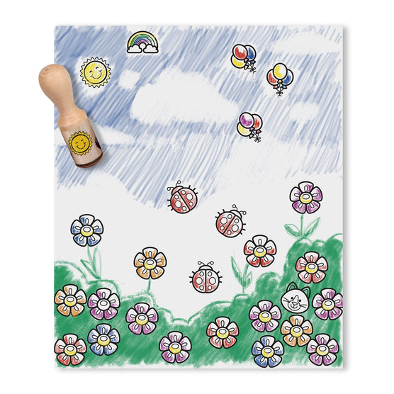 Melissa & Doug Deluxe Happy Handle Stamp Set