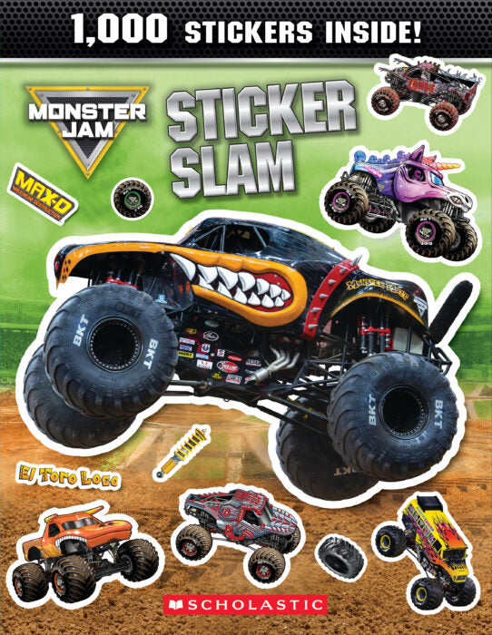 Scholastic Monster Jam Sticker Slam Activity Book 1,000 Stickers
