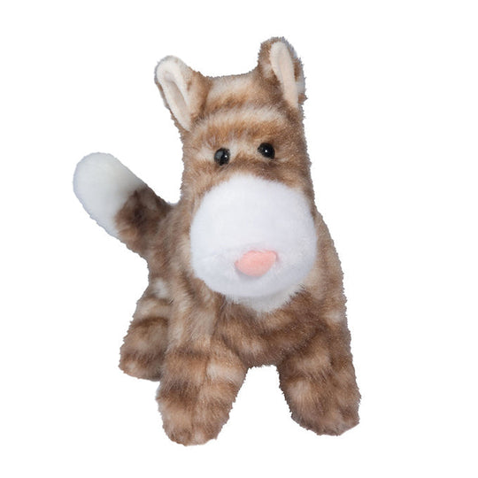 Douglas Carol Cat Plush Toy 6-inch Gray and White