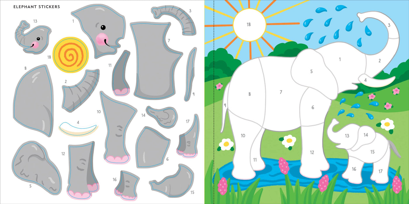 My First Color By Sticker Book Wild Animals — Learning Express Gifts