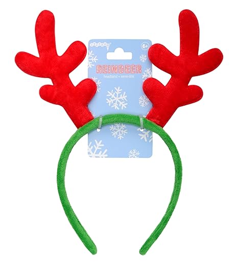 iscream Holiday Joy Soft Fleece Reindeer Horns Headband