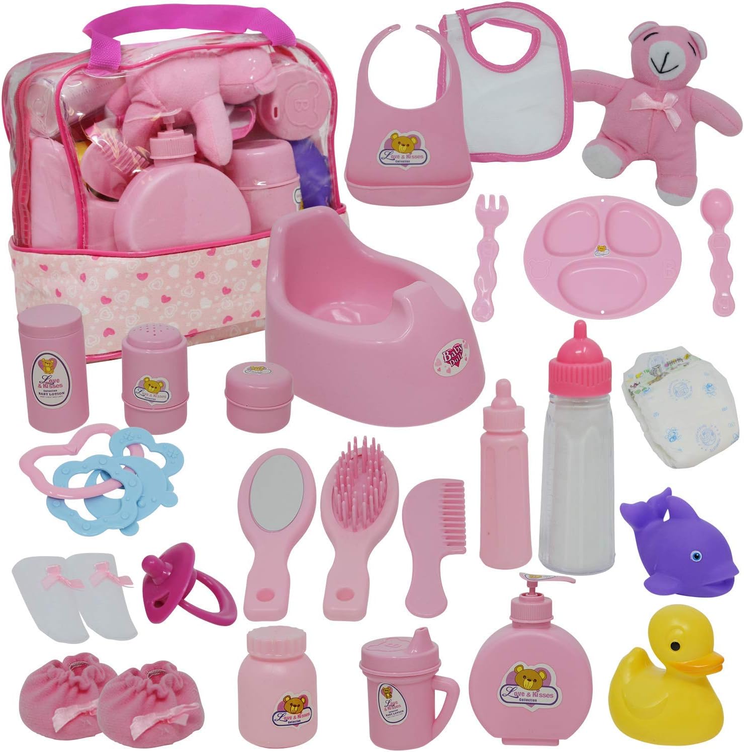 The New York Doll Collection Baby Doll Feeding & Caring Accessory Set