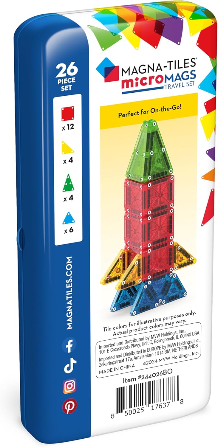 Mini Magna Tiles: Travel Set 26 pieces