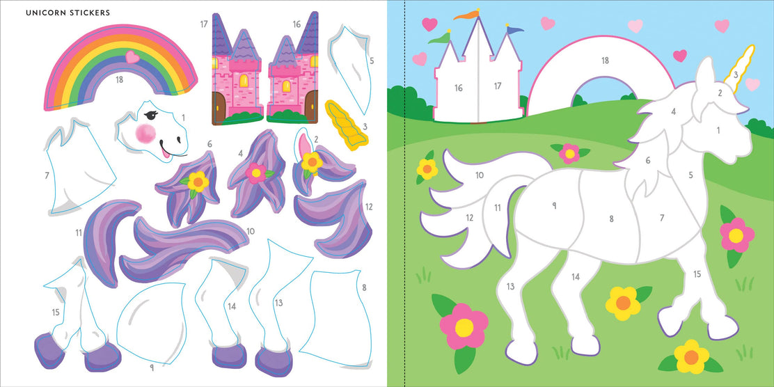 My First Color By Sticker Book Unicorns and More
