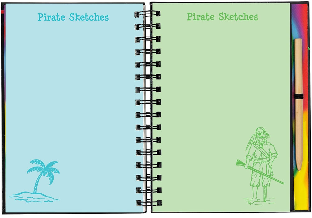 Peter Pauper Press Scratch & Sketch Pirates Trace-Along Activity Book