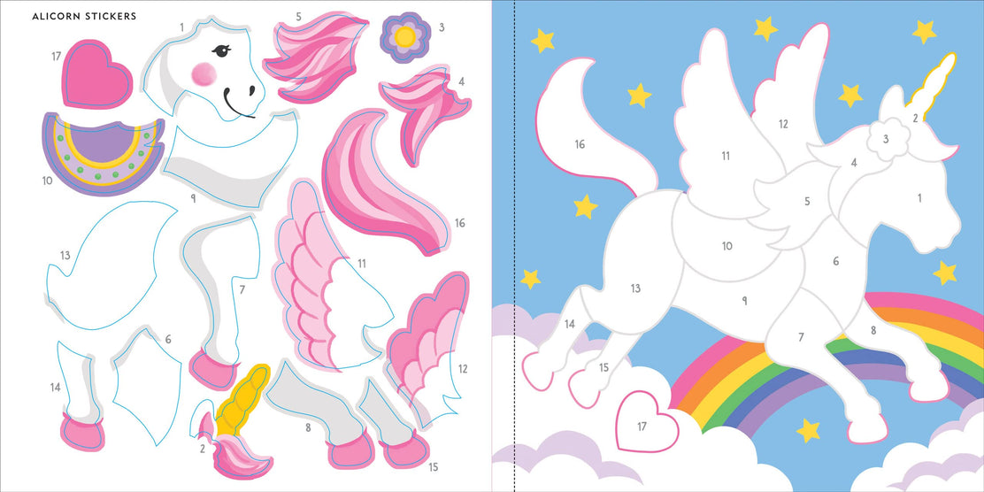 My First Color By Sticker Book Unicorns and More