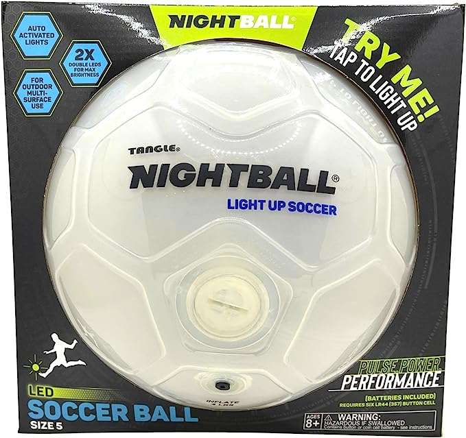 White LED Soccer Ball Inflated