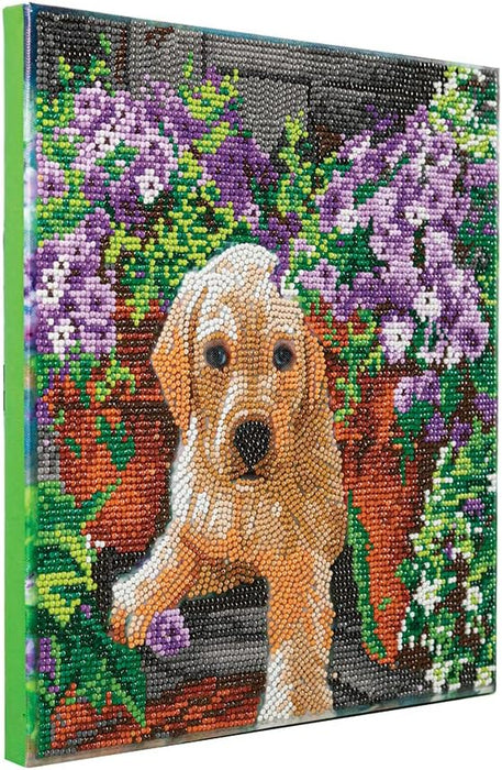 Floral Pup Diamond Painting Kit