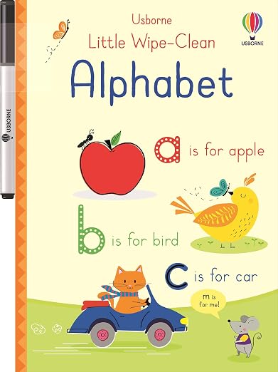 Usborne Little Wipe-Clean Alphabet Activity Book Paperback