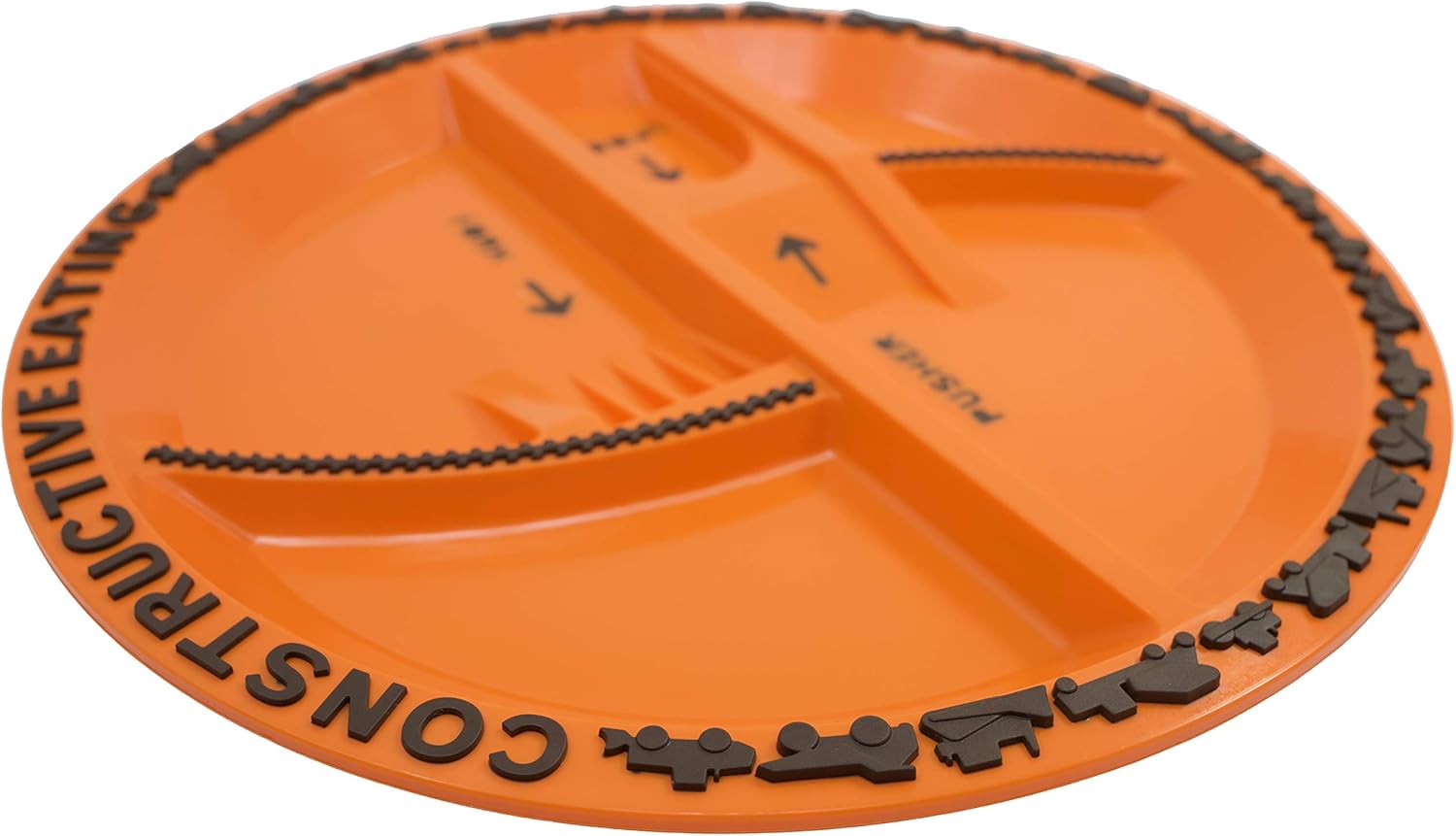 Constructive Eating Made in USA Construction Plate for Toddlers
