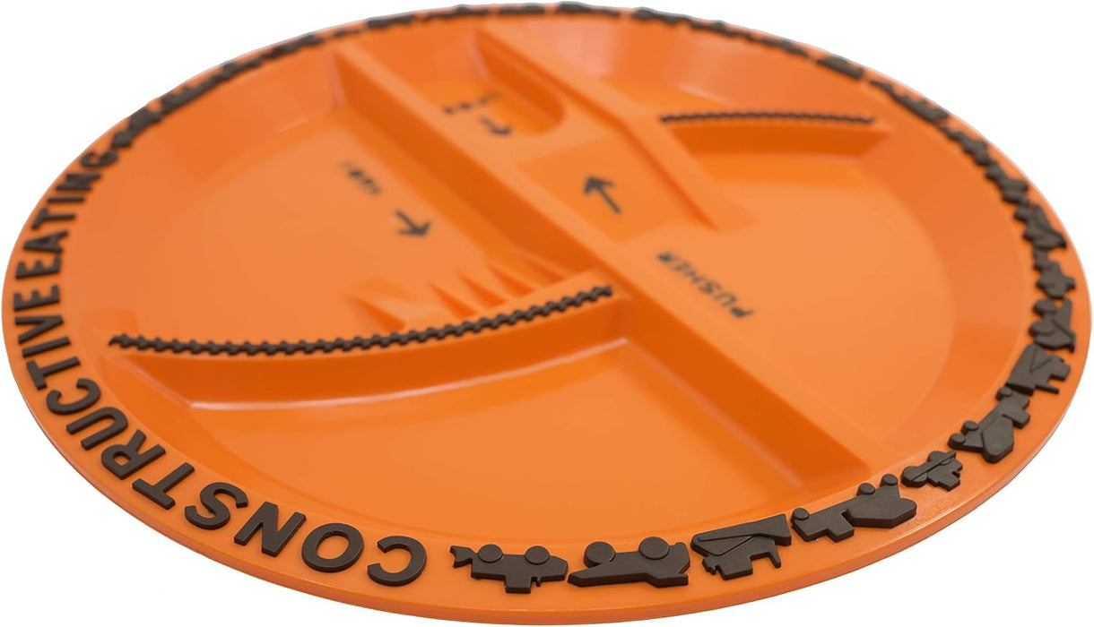 Constructive Eating Made in USA Construction Plate for Toddlers