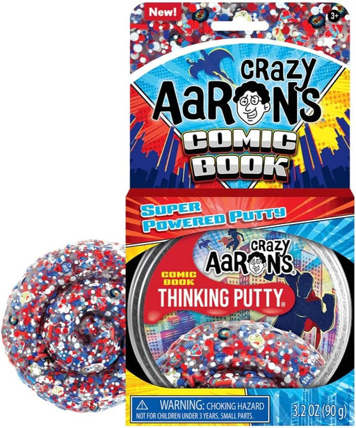 Crazy Aaron's Comic Book Thinking Putty Multi-Color Sensory Toy