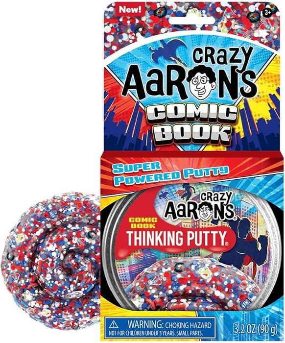 Crazy Aaron's Comic Book Thinking Putty Multi-Color Sensory Toy