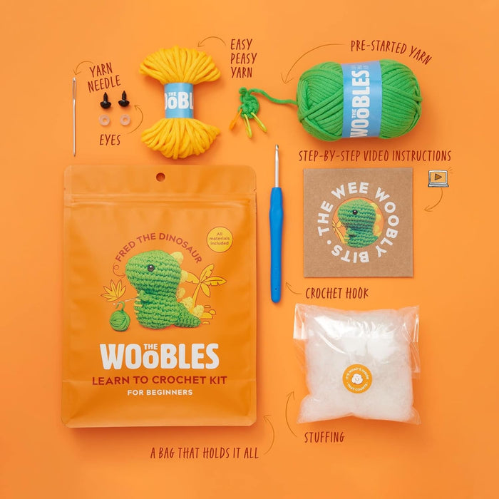 The Woobles Dinosaur Fred Crochet Kit