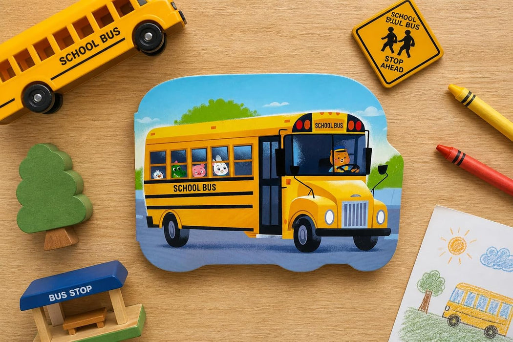 Cottage Door Press How a School Bus Works Shaped Board Book