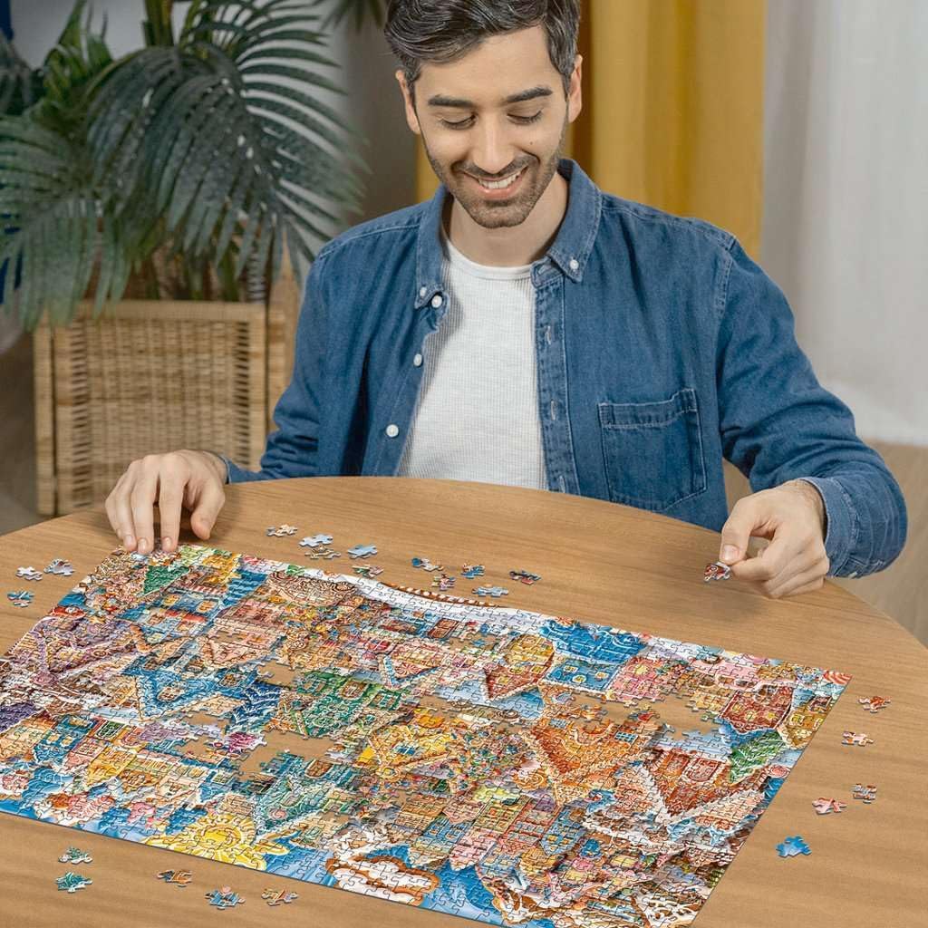 Ravensburger Christmas Cookie Village 1000-Piece Jigsaw Puzzle - Premium Holiday Fun