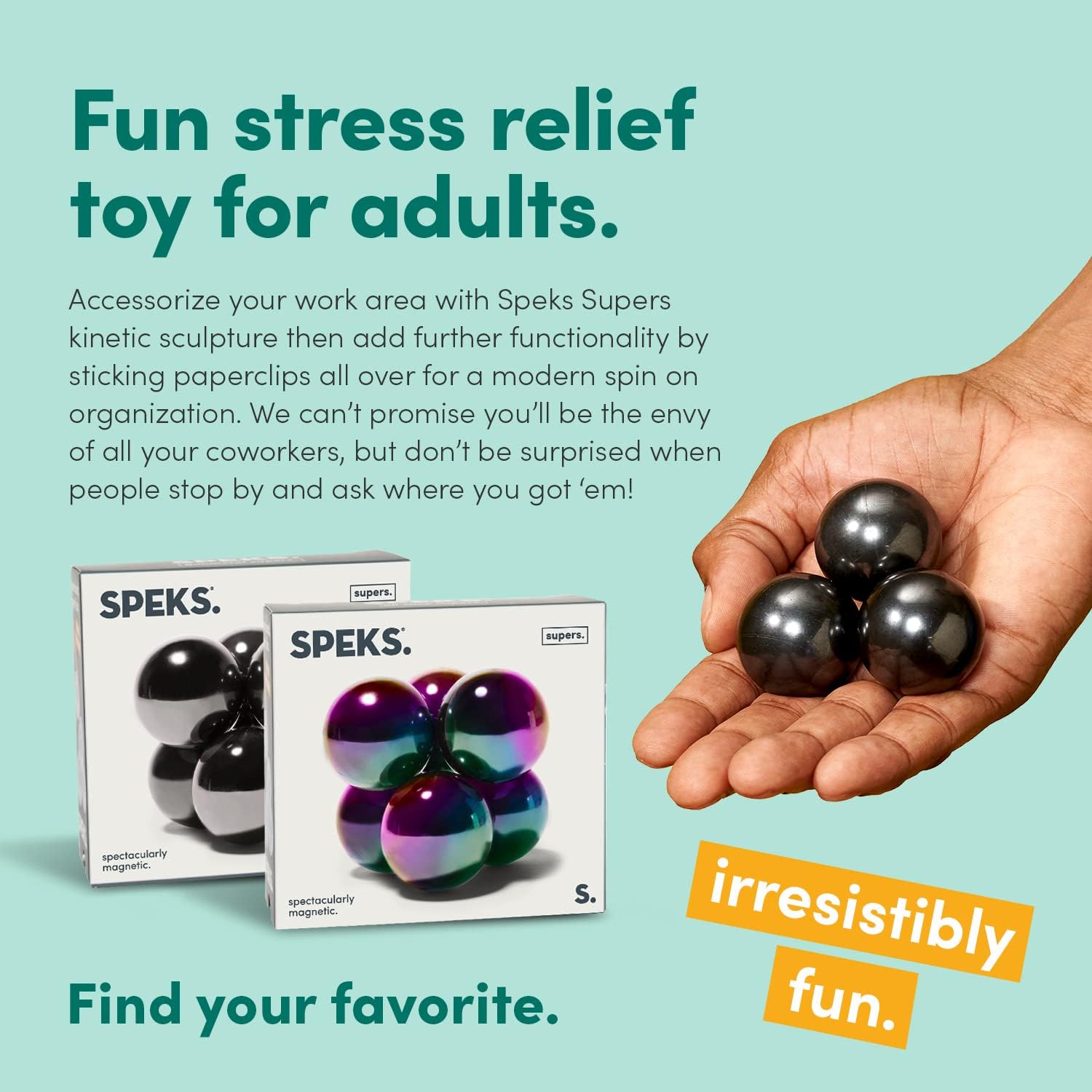 Speks Supers Magnetic Balls Fidget Toy for Adults and Teens 14+
