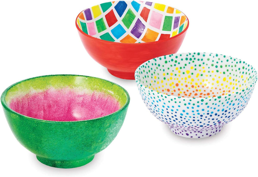 MindWare Paint Your Own Porcelain Bowls 3 Piece Kit
