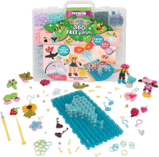 Rainbow Loom 360 Free Form DIY Craft Kit: Customizable Loom, 2800 Bands