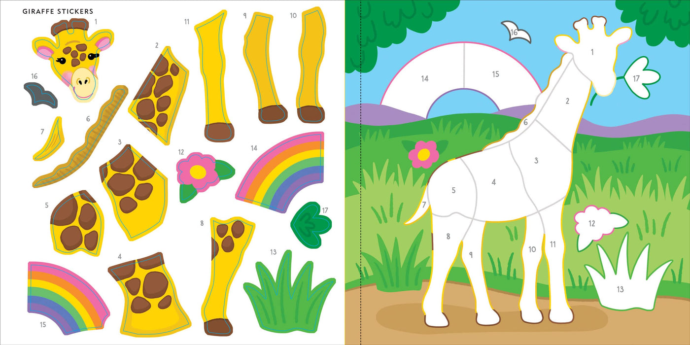 My First Color By Sticker Book Wild Animals — Learning Express Gifts
