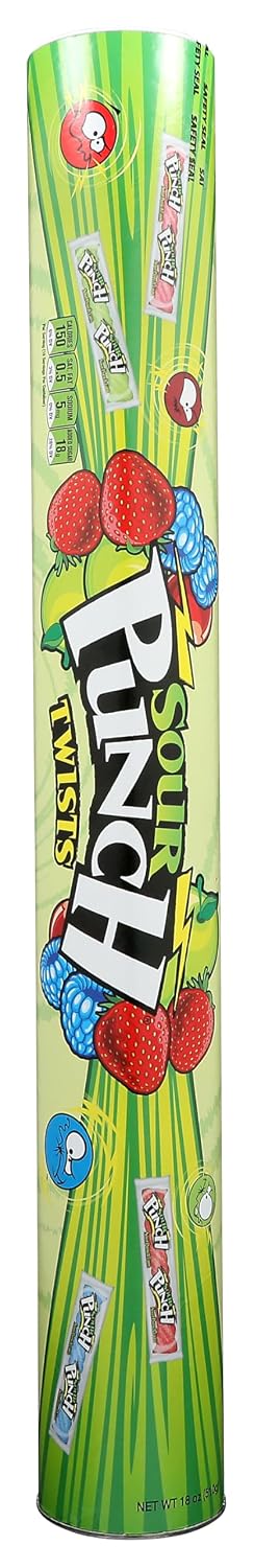 Mega Candy Super Tube Bank Sour Punch Twists 1.7 lb