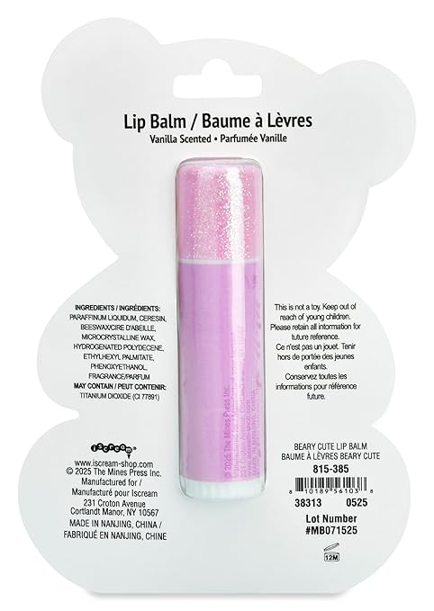 iscream Beary Cute Vanilla Scented Lip Balm