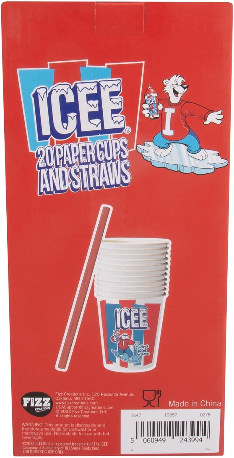 ICEE Paper Cups & Straws Pack