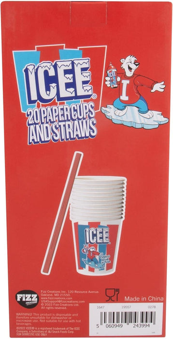 ICEE Paper Cups & Straws Pack