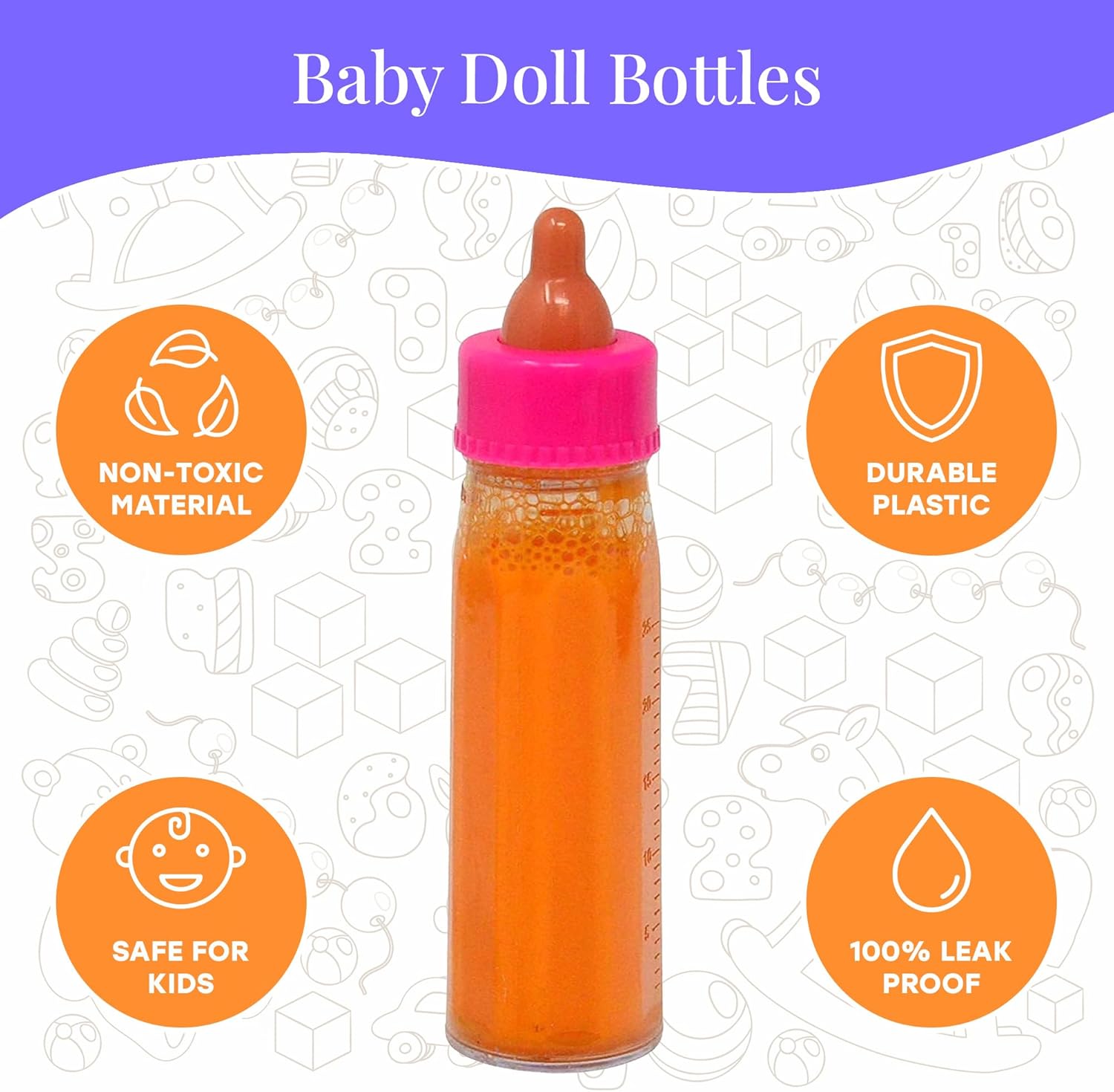 The New York Doll Collection Baby Doll Accessories, Doll Magic Bottles & Doll Feeding Set