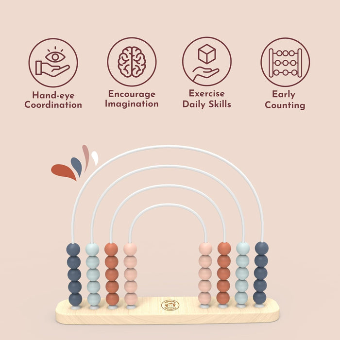 Speedy Monkey Wooden Roller Abacus Toy for Early Learning