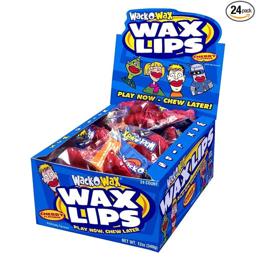 Wack-O-Wax Cherry Lips Novelty Halloween Candy 12oz Box 24ct