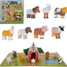 Popular Playthings Magnetic Animal Toy Set 7-Piece with Playmat