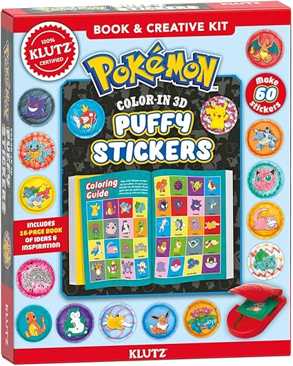 Pokemon Color-in 3D Stickers Craft Kit