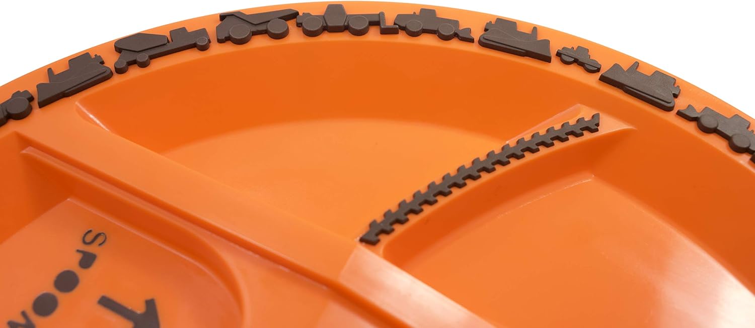 Constructive Eating Made in USA Construction Plate for Toddlers