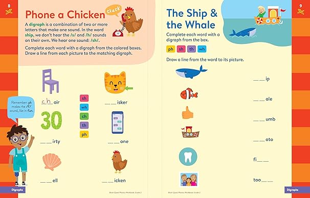 Brain Quest Grade 2 Phonics Workbook