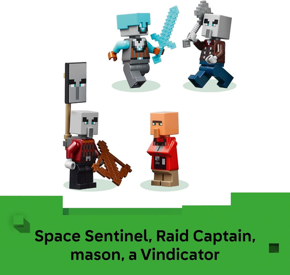 LEGO Minecraft Pillager Outpost Ravager Set – Epic Battle, Minifigures, Ages 9+