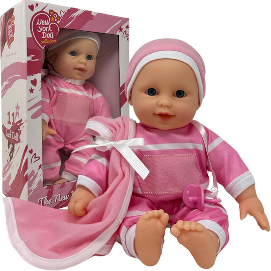 The New York Doll Collection 11 inch Soft Body Baby Doll in Gift Box
