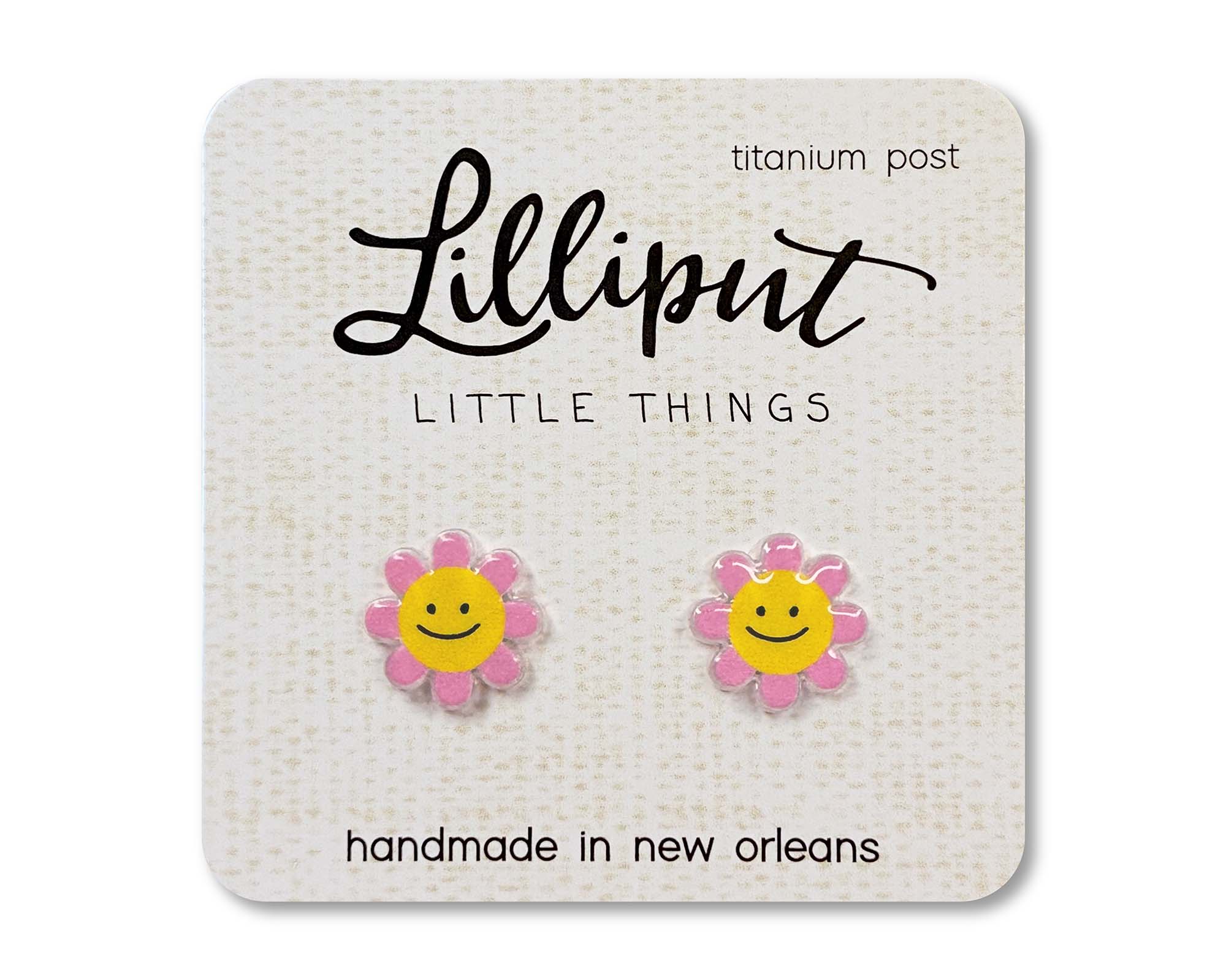 Lilliput Pink Happy Daisy Earrings