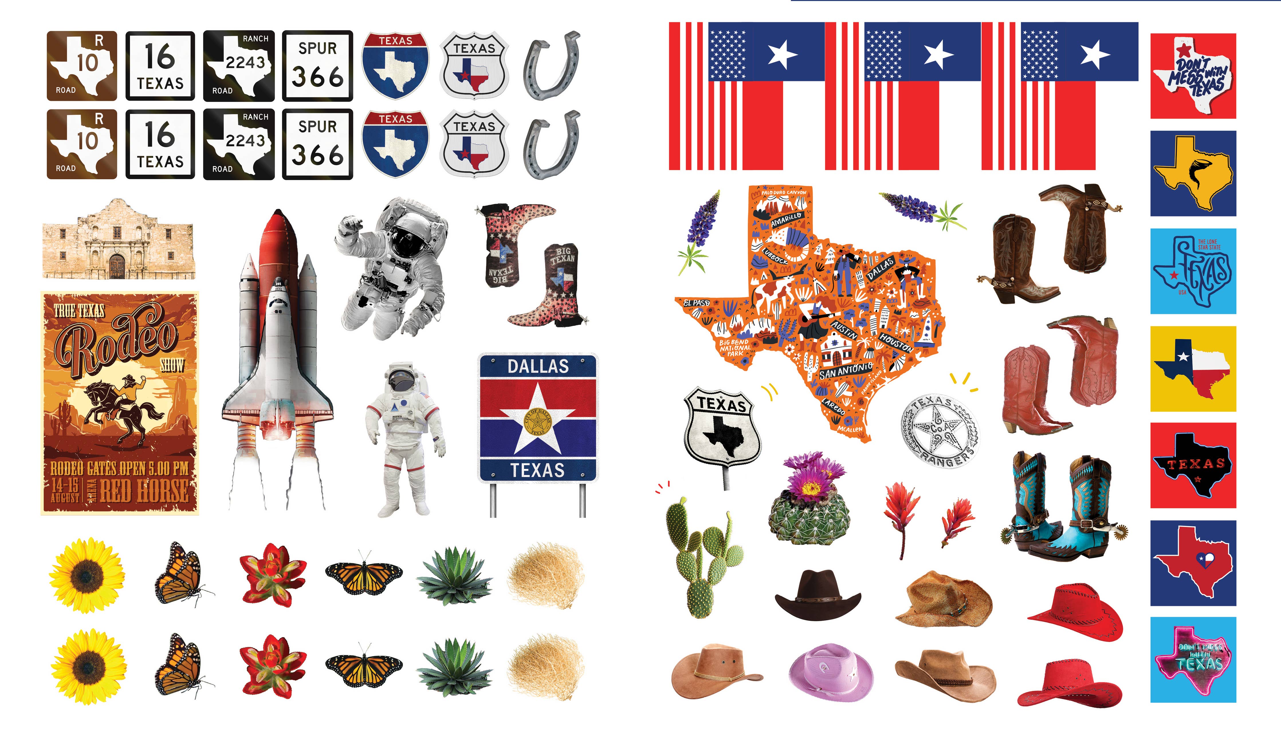 500 Stickers: Texas