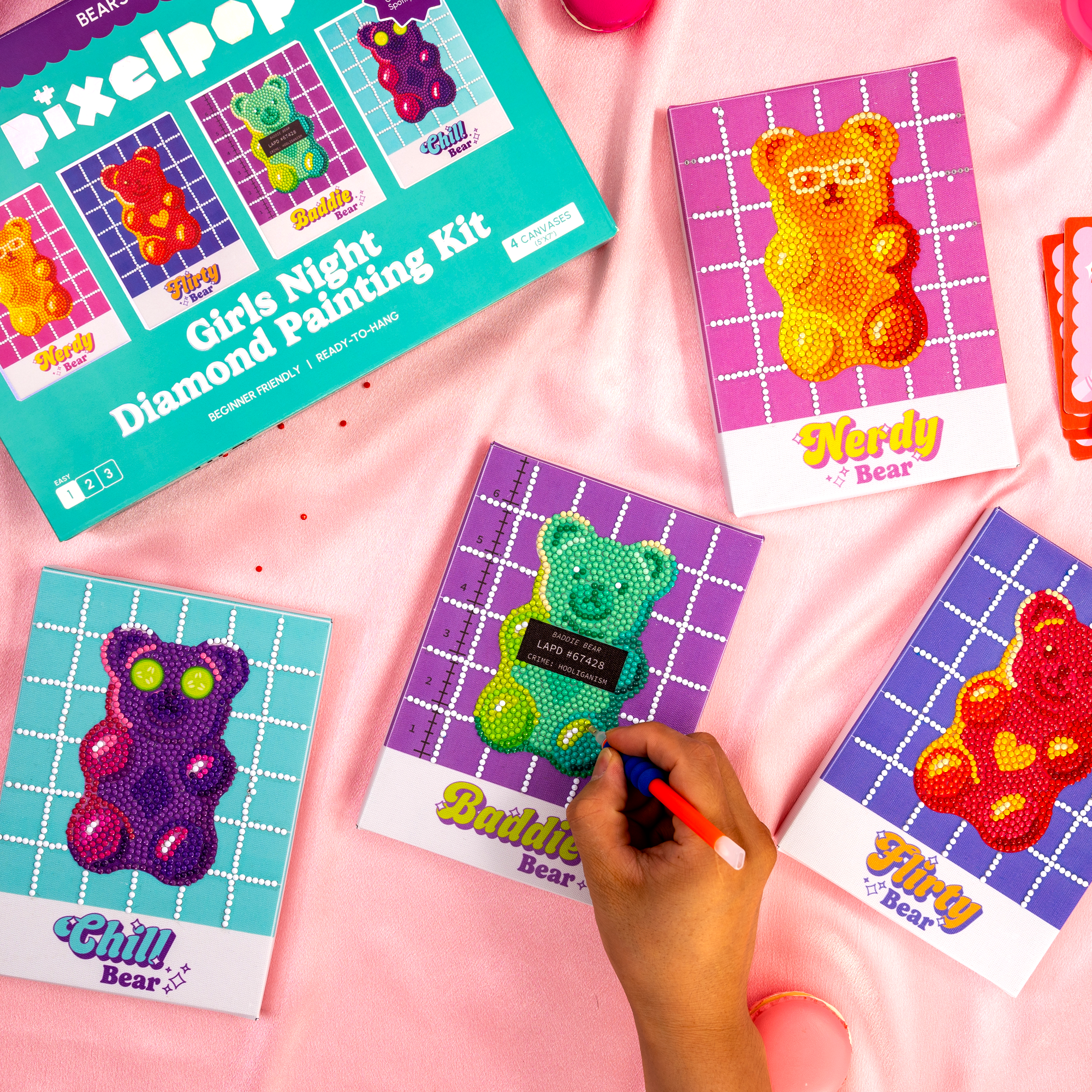 PixelPop™ Diamond Art — Girls’ Night Edition — Bearsona