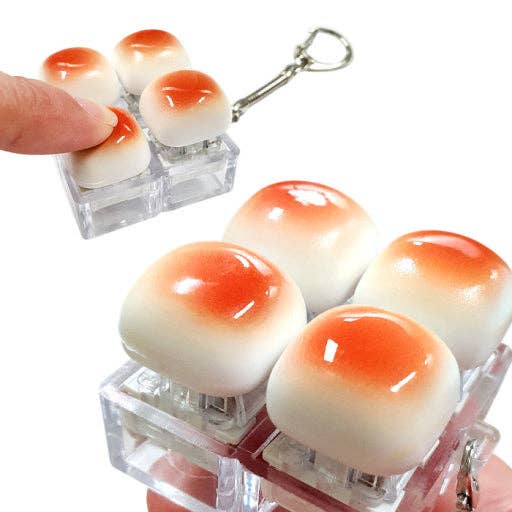 Toast Bread Clicker Key Holder (With Case)