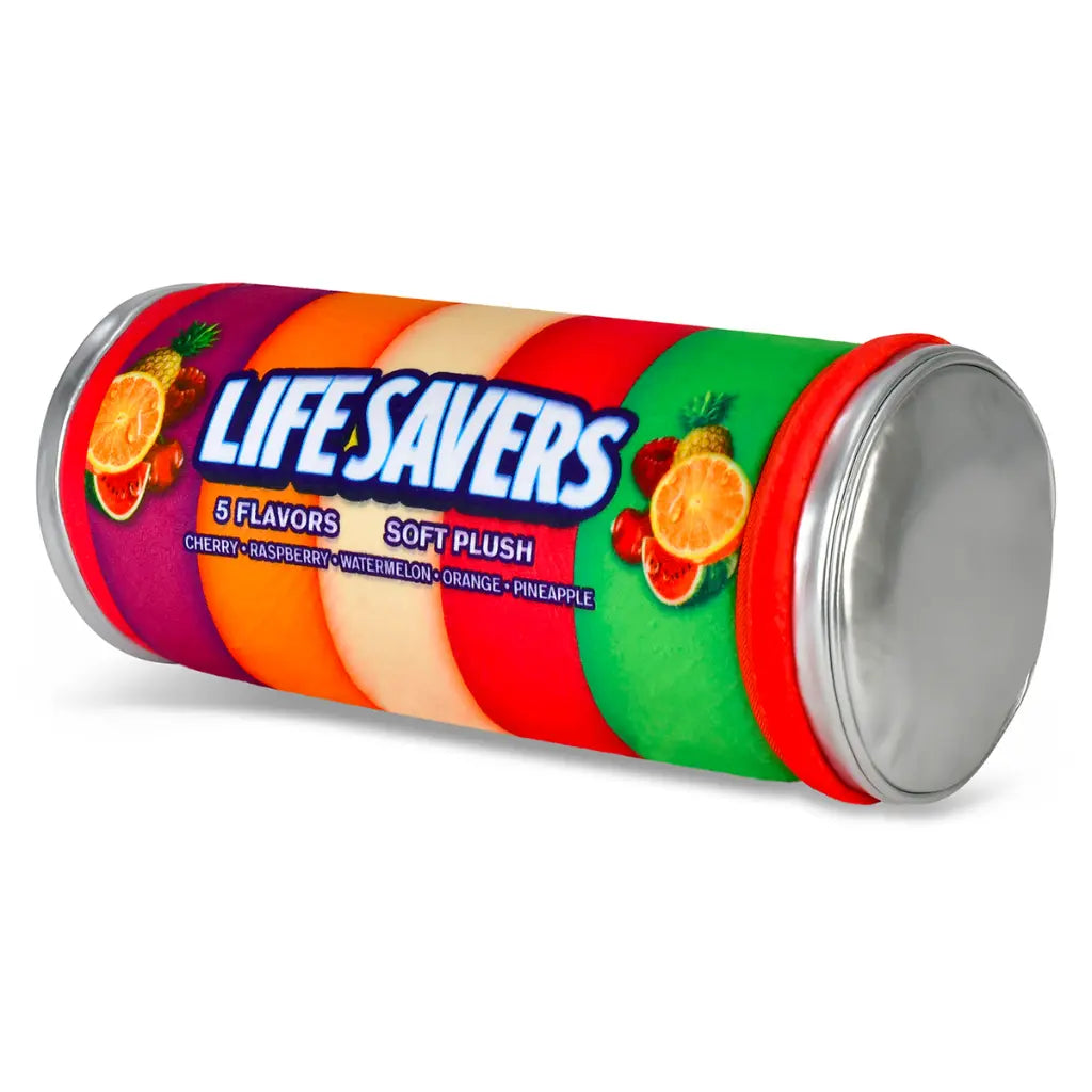 Iscream Lifesavers Packaging Plush Decorative Pillow 14.5in Soft Fleece