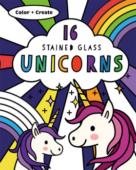 Stained Glass Coloring Book: Unicorns