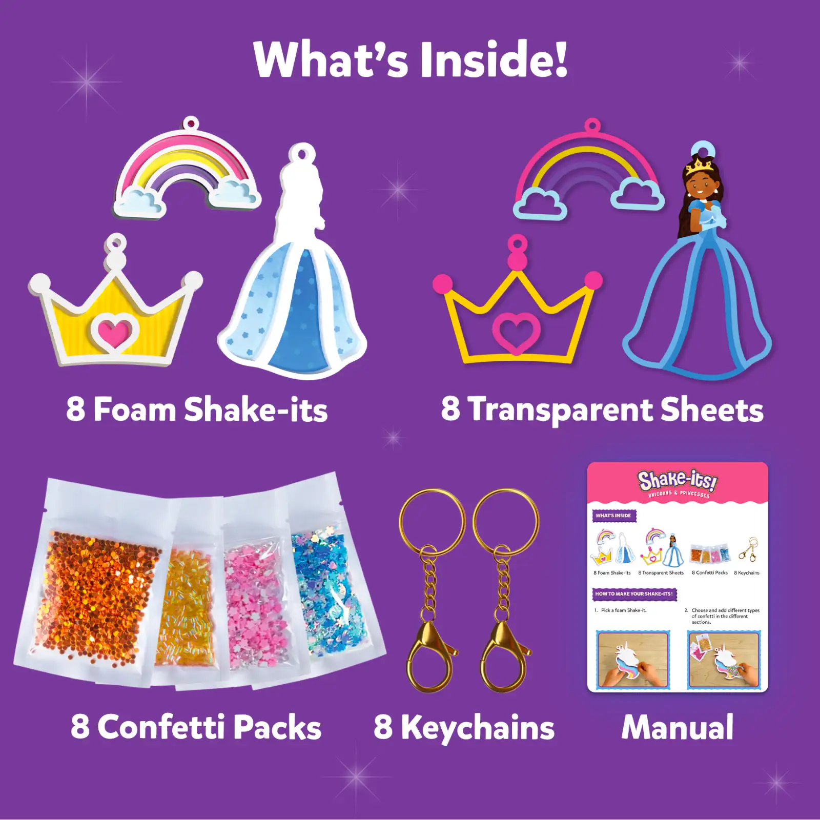 Skillmatics Shake-its Unicorns and Princesses DIY Craft Kit