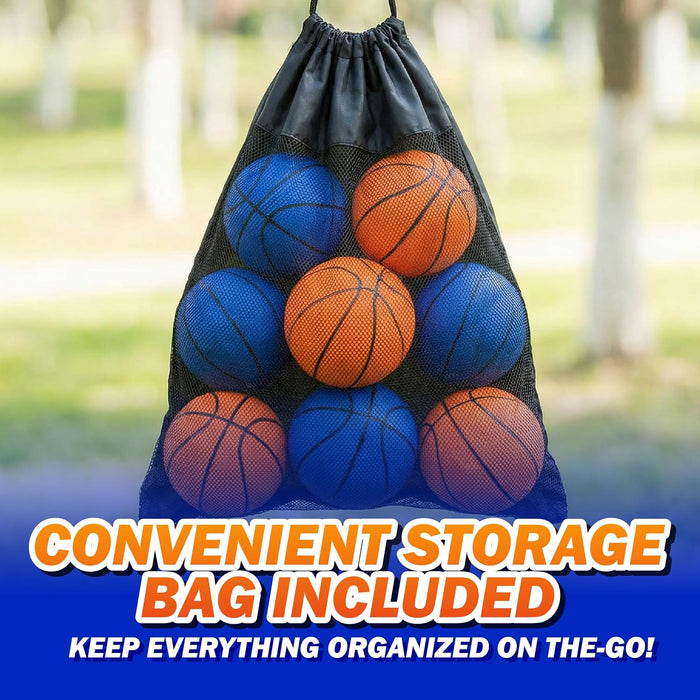 Over-the-Door 7-Hoop Race Basketball Pyramid Set