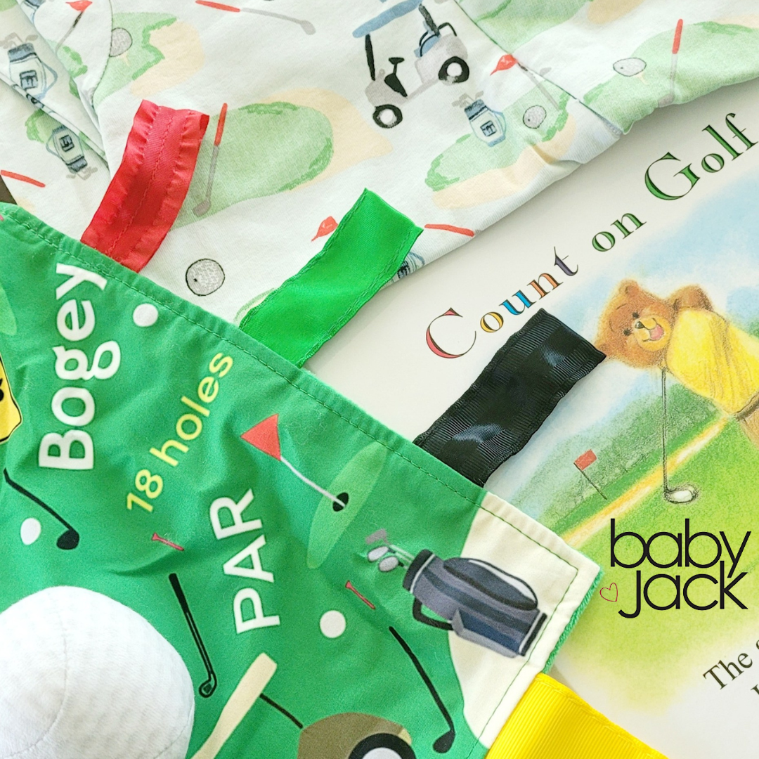 Golf Crinkle Square Bag Tag Stroller Toy 10
