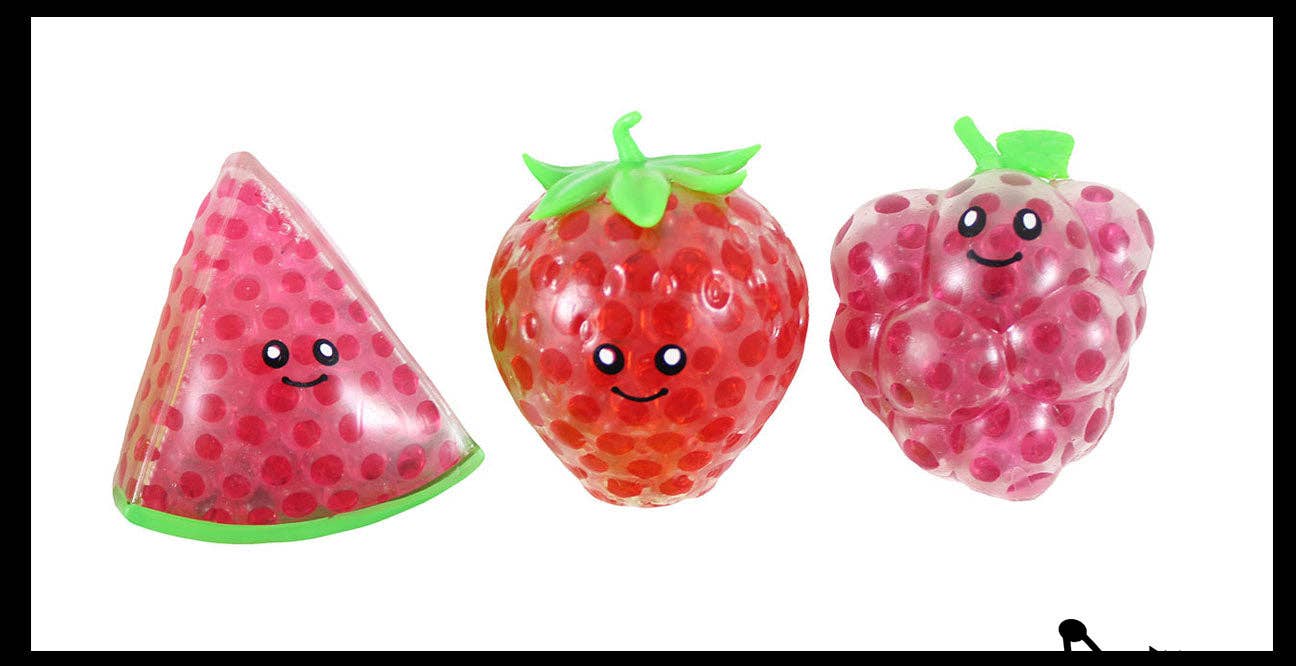 Single Small Fruit Water Bead Filled Squeeze Stress Balls