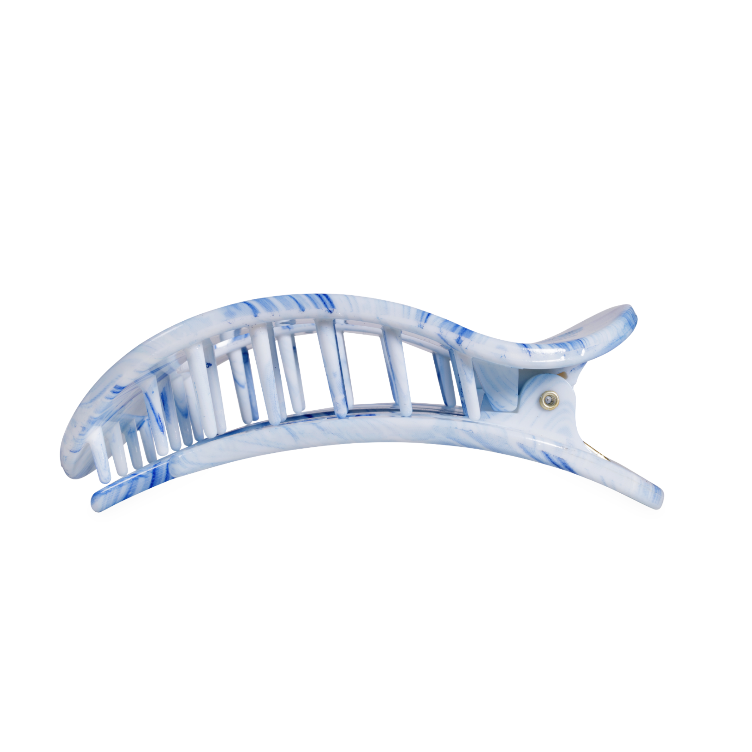 TELETIES Tide & True Large Flat Round Hair Clip Blue
