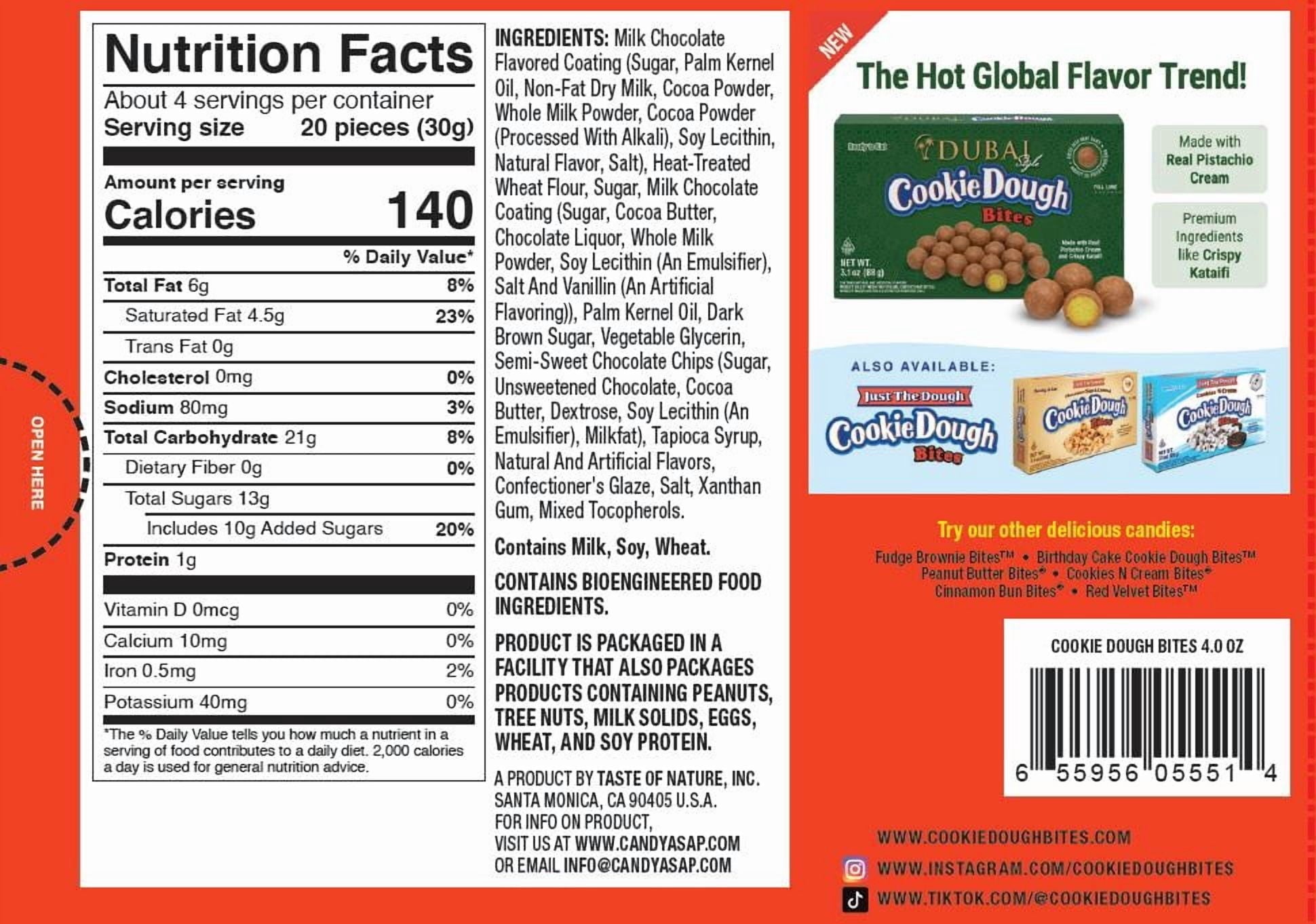 Taste of Nature Chocolate Chip Cookie Dough Bites 4 oz